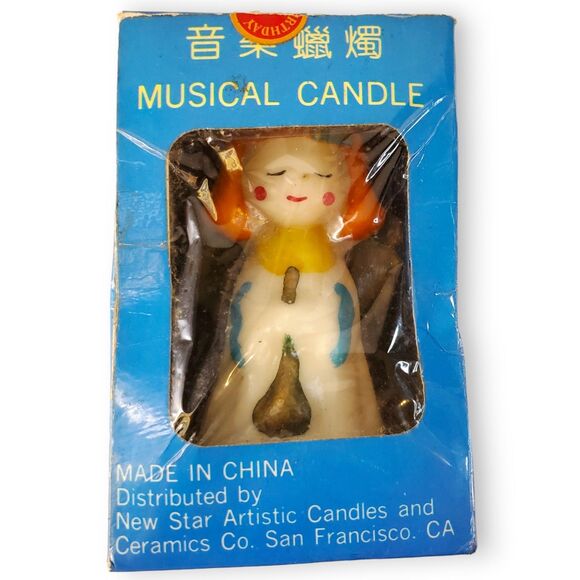 Lot of 2 VTG Angel Christmas Candle Sets Robert Alan Tapers & Musical Figurine - Picture 12 of 16